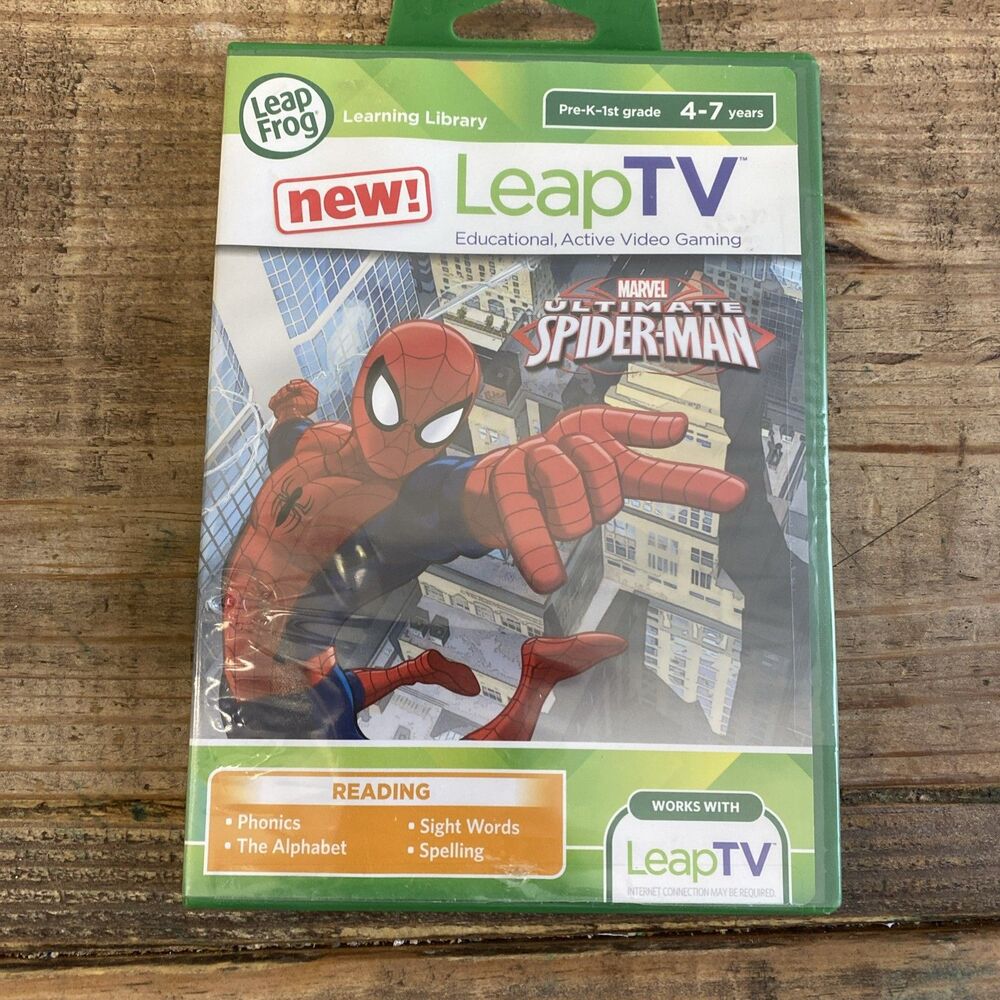 LeapFrog LeapTV Marvel Ultimate Spider Man Video Game Reading Learning Sealed